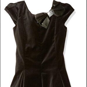 Biscotti Black Velvet Party Dress Formal Holidays Size 8